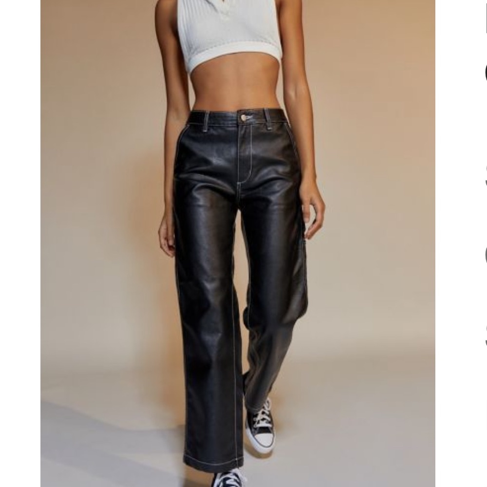 Urban Outfitters BDG Faux Leather Carpenter Pants 26